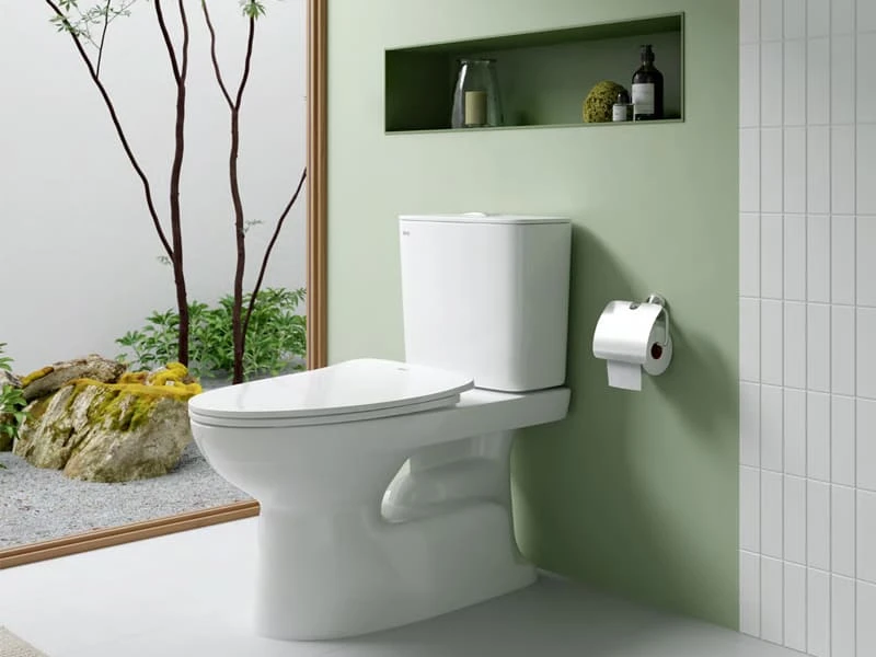 Bồn cầu vệ sinh 2 khối phù hợp các không gian phòng tắm, vệ sinh nhỏ hẹp hoặc các dự án ưu tiên tiết kiệm chi phí