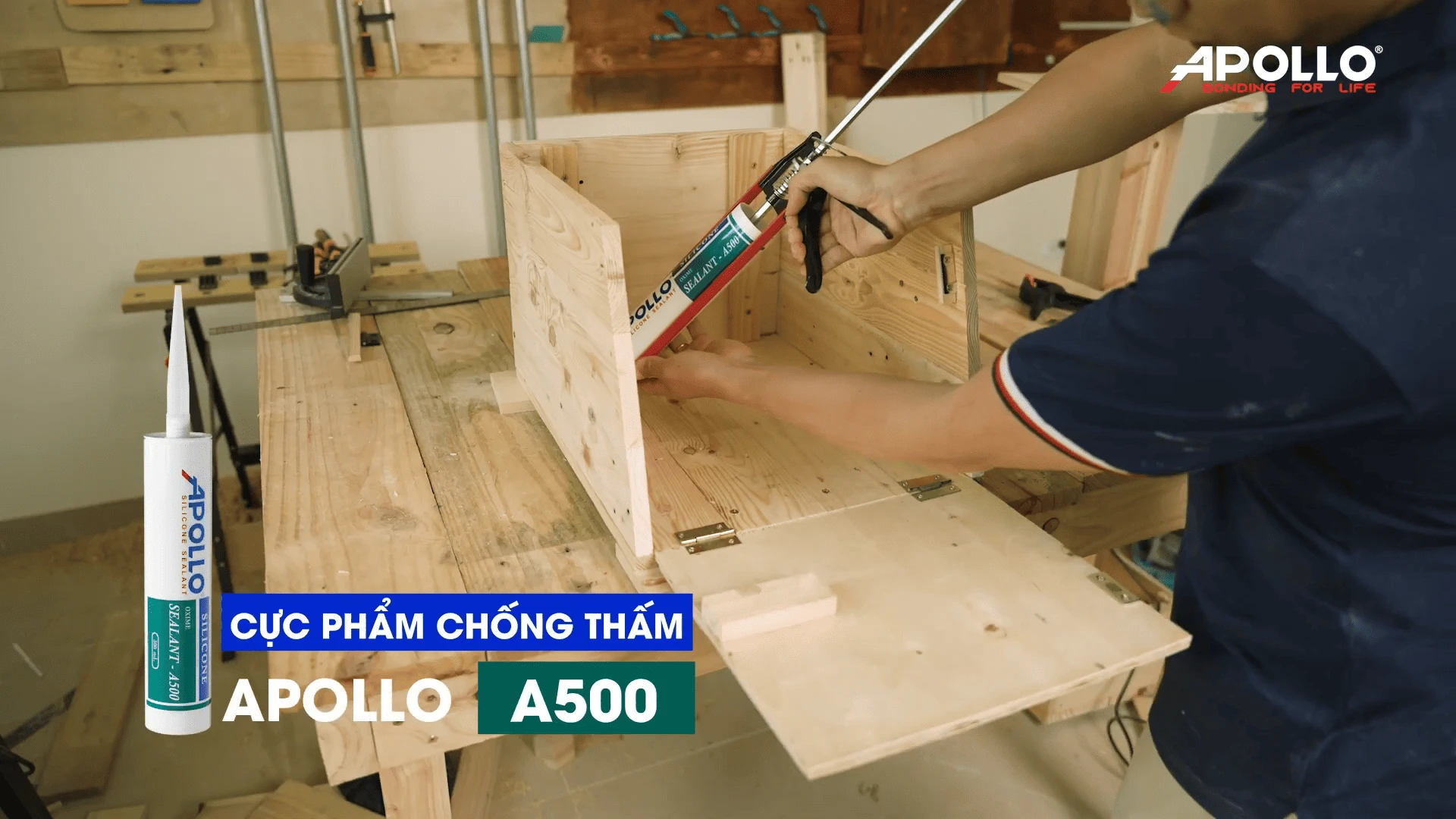Hoàn thiện các chi tiết bên trong hòm thư bằng Apollo A500, đảm bảo kín khít, chống nước và tăng tuổi thọ