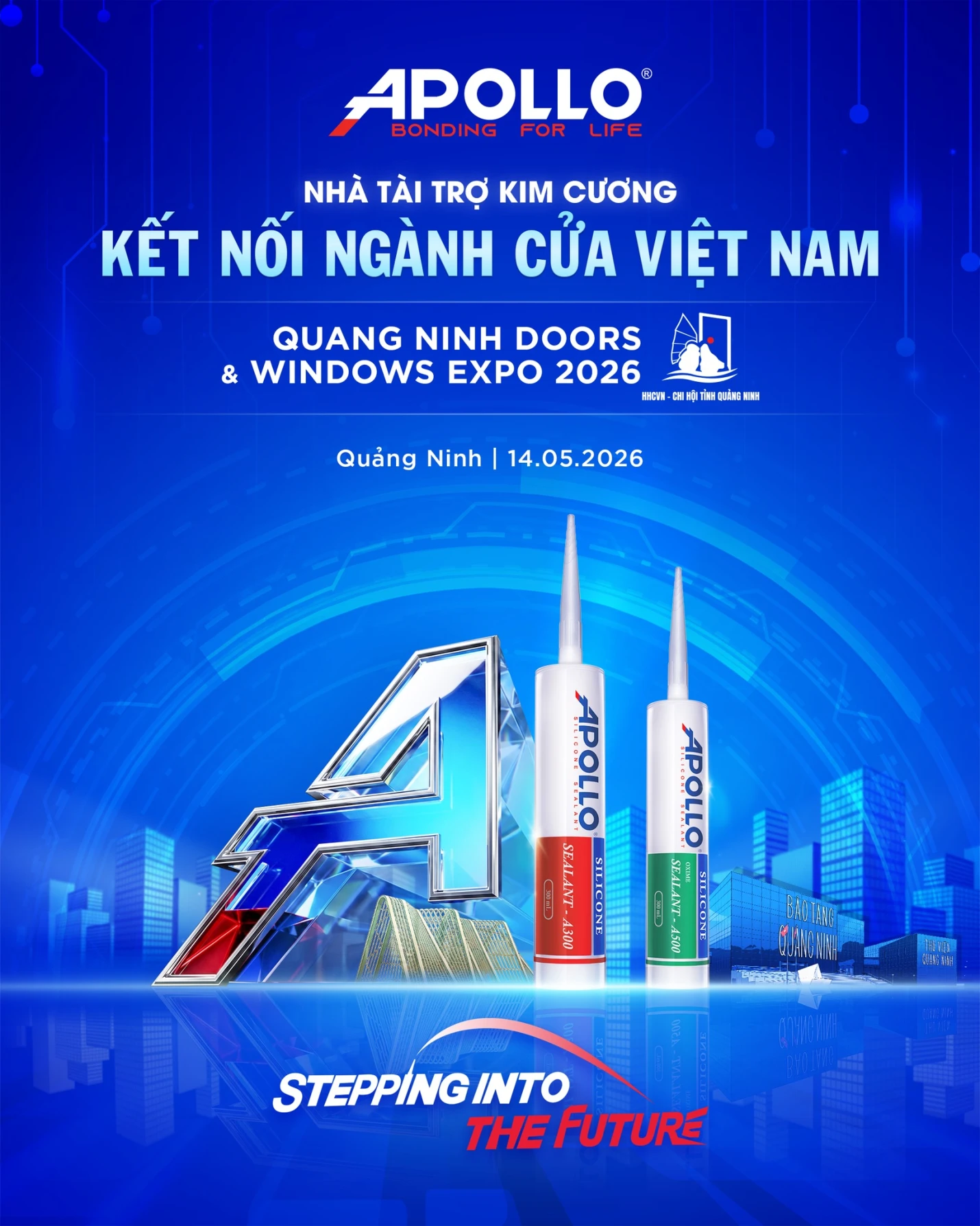 Tập đoàn Apollo tự hào là nhà tài trợ kim cương tại sự kiện “Kết Nối Ngành Cửa Việt Nam - Quang Ninh Doors & Windows Expo 2026”