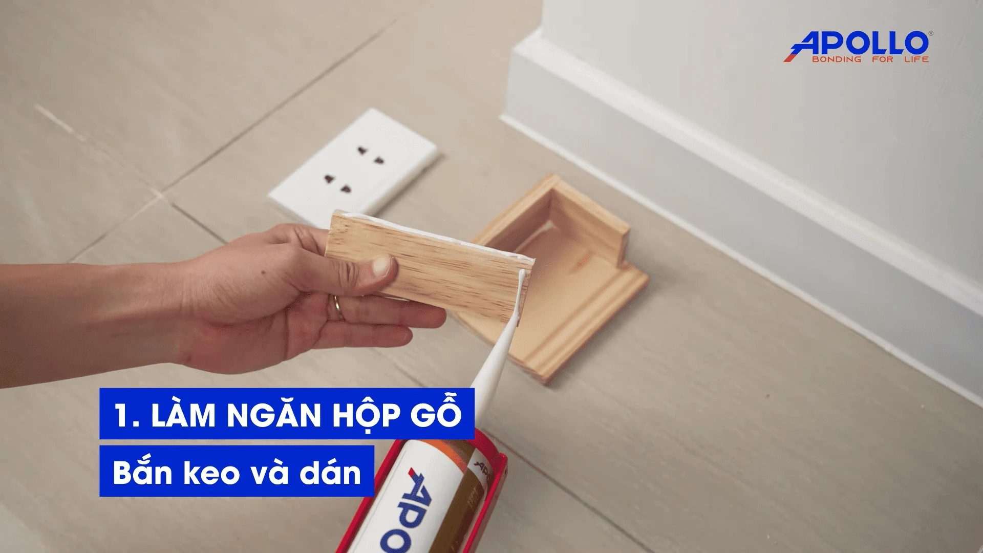Sử dụng keo đa năng Apollo Bond để dán hộp gỗ bí mật không cần đinh vít