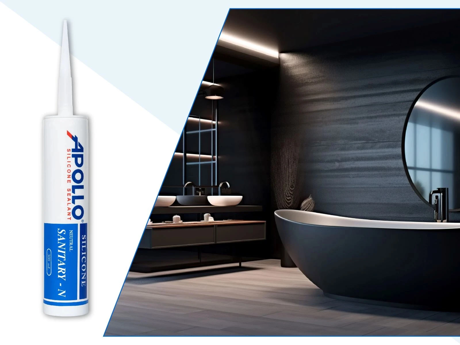 Apollo Silicone Sanitary - N là chất trám chuyên dụng cho phòng tắm và nhà vệ sinh cao cấp