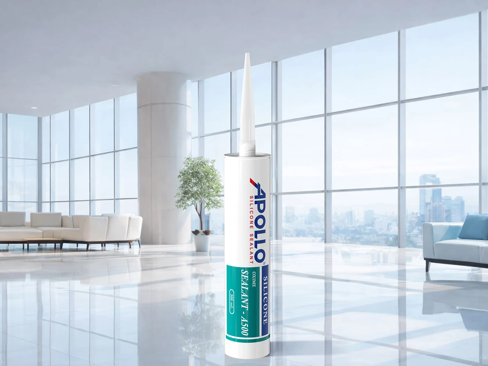 Keo Apollo Silicone Sealant A500 là dòng chất trám lưu hóa trung tính, không gây ăn mòn, bám dính cực mạnh, chịu nhiệt độ cao (lên đến 150° C)