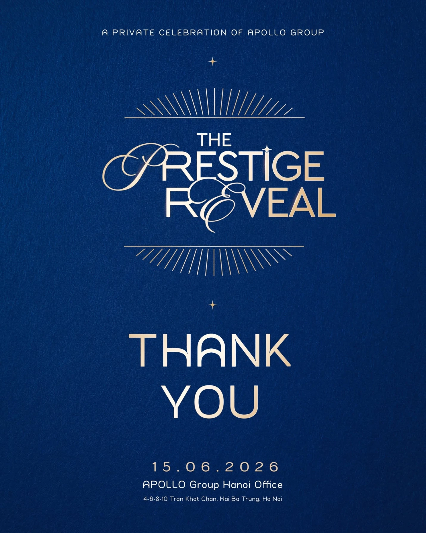 Sự kiện The Prestige Reveal mang đến một dấu ấn mới cho chặng phát triển tiếp theo của Tập đoàn Apollo