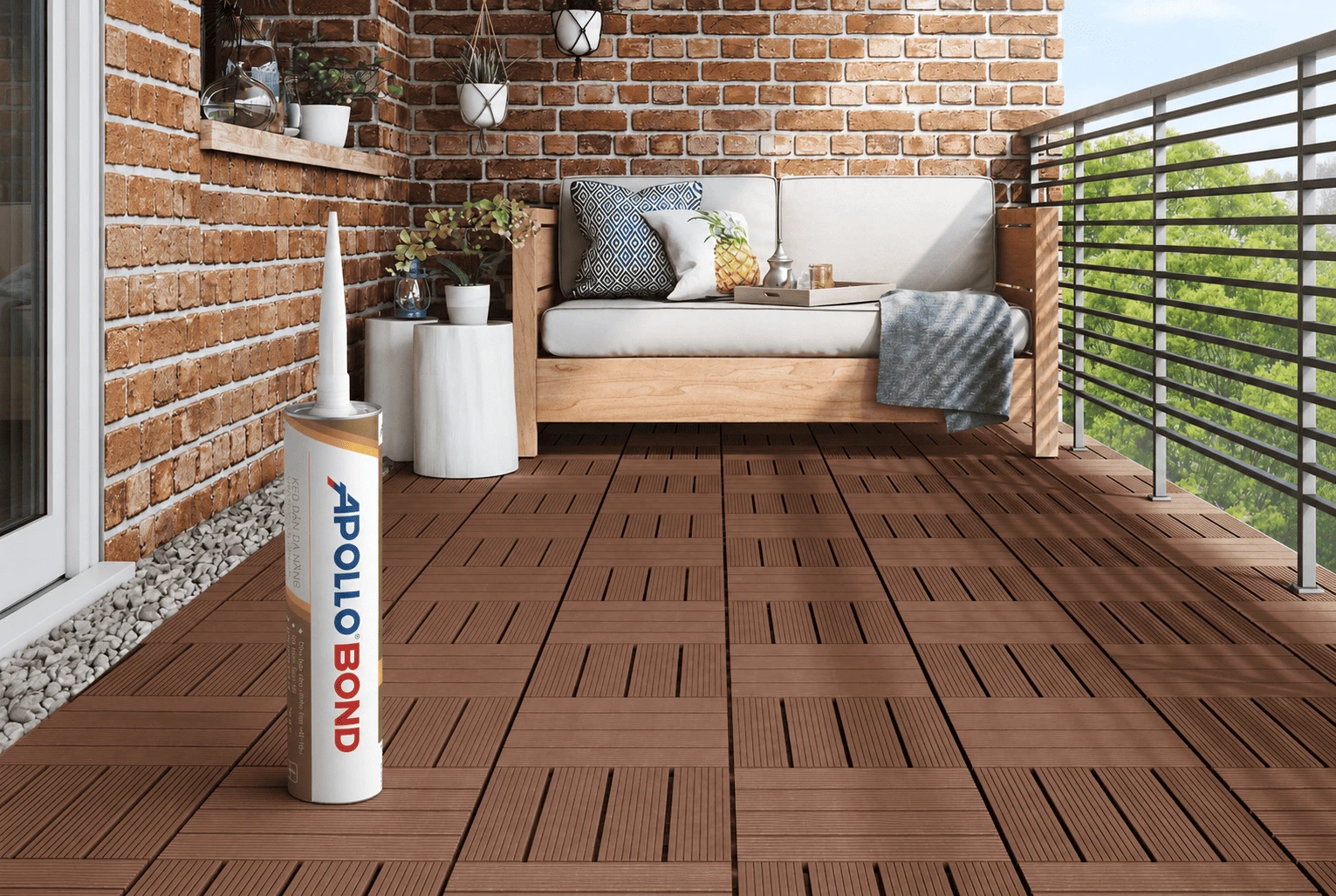 Keo đa năng Apollo Bond hỗ trợ cố định sàn gỗ nhựa, hạn chế xê dịch trong suốt quá trình sử dụng
