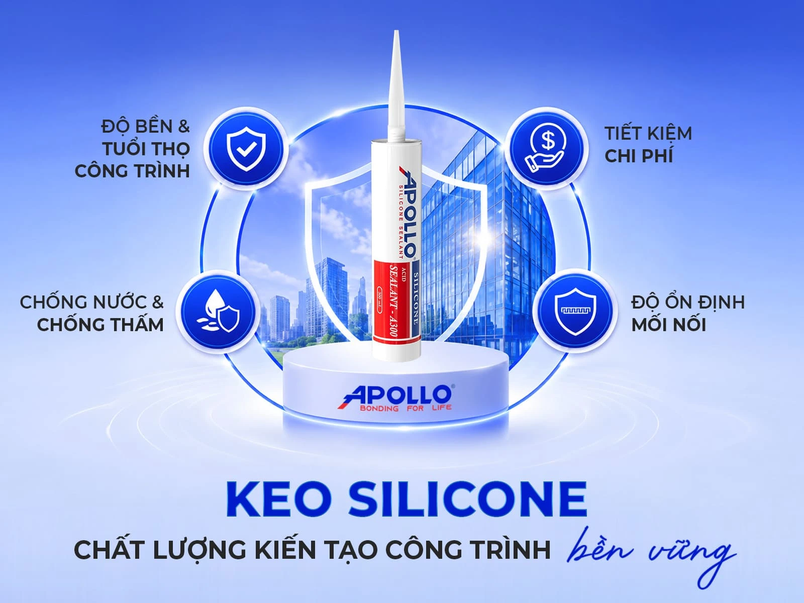 Keo silicone: Chất lượng kiến tạo công trình bền vững