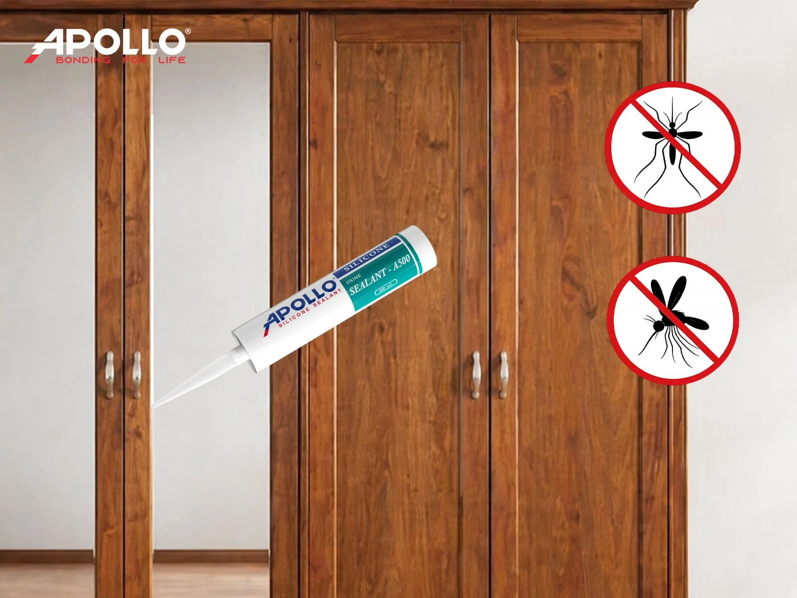 Keo silicone giúp xử lý khe hở gỗ ngăn côn trùng xâm nhập