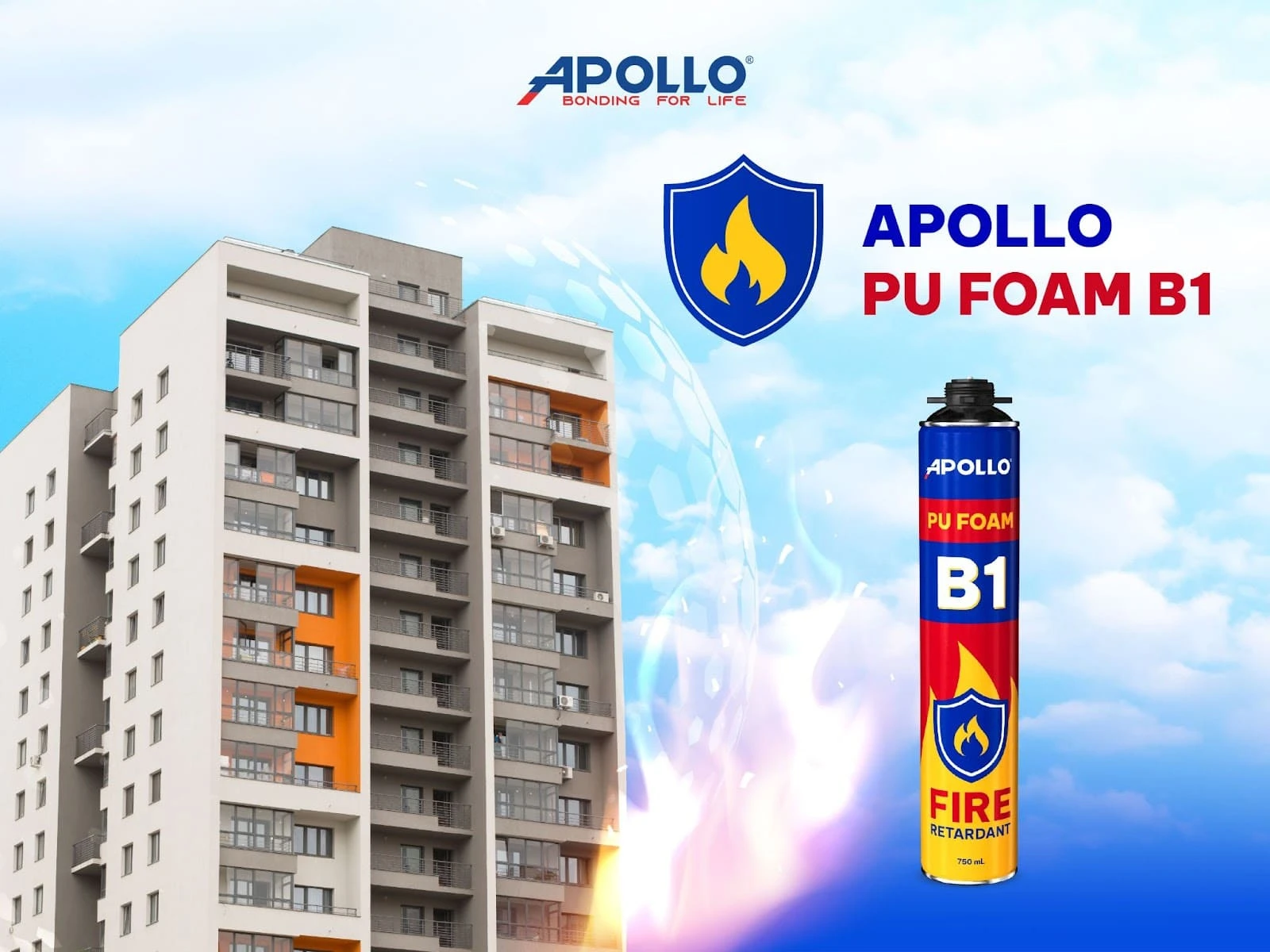 Apollo PU Foam B1 - Giải pháp chống cháy chuyên dụng cho các hạng mục công trình yêu cầu chống cháy đặc biệt