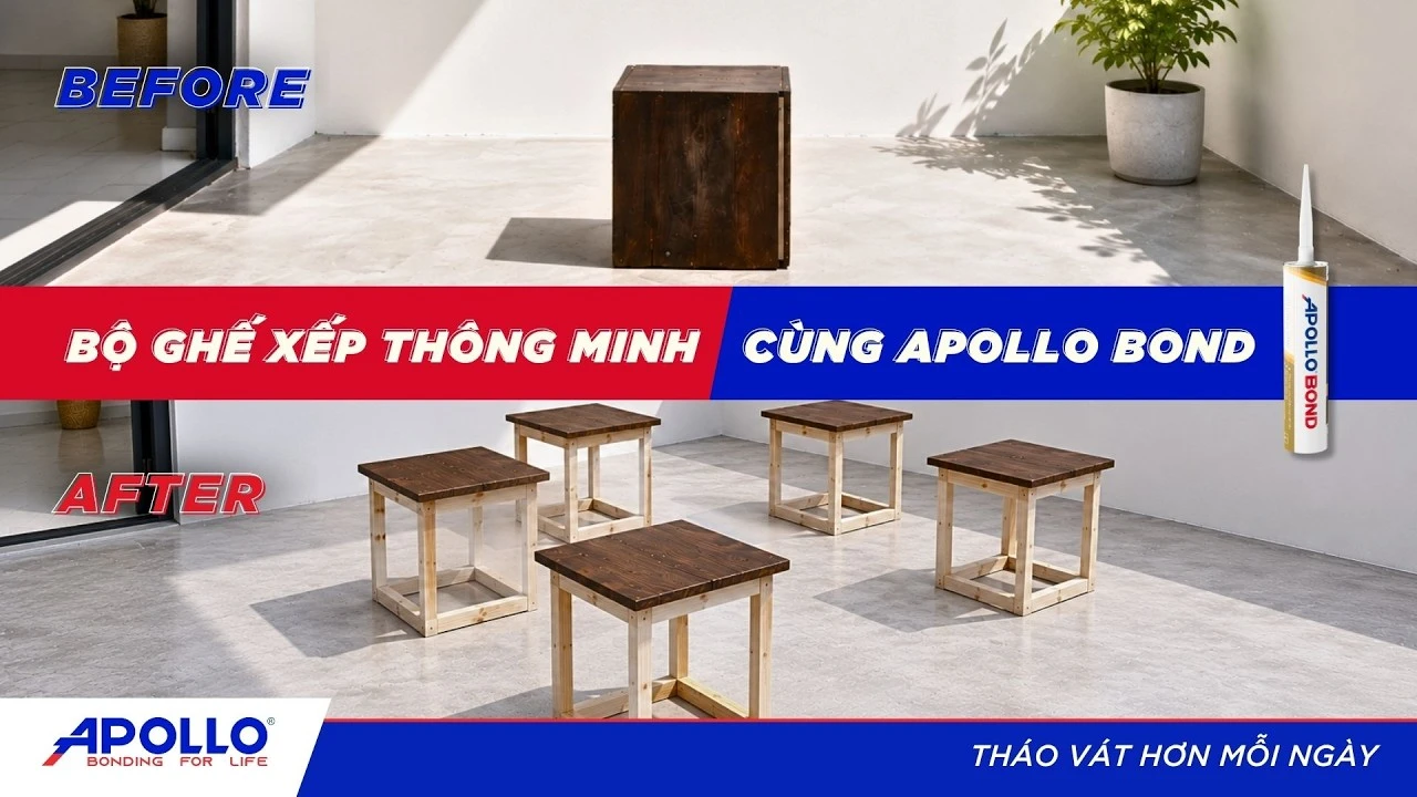 Tự làm ghế khối Rubik gỗ xếp gọn 5 trong 1 | Tháo vát hơn mỗi ngày
