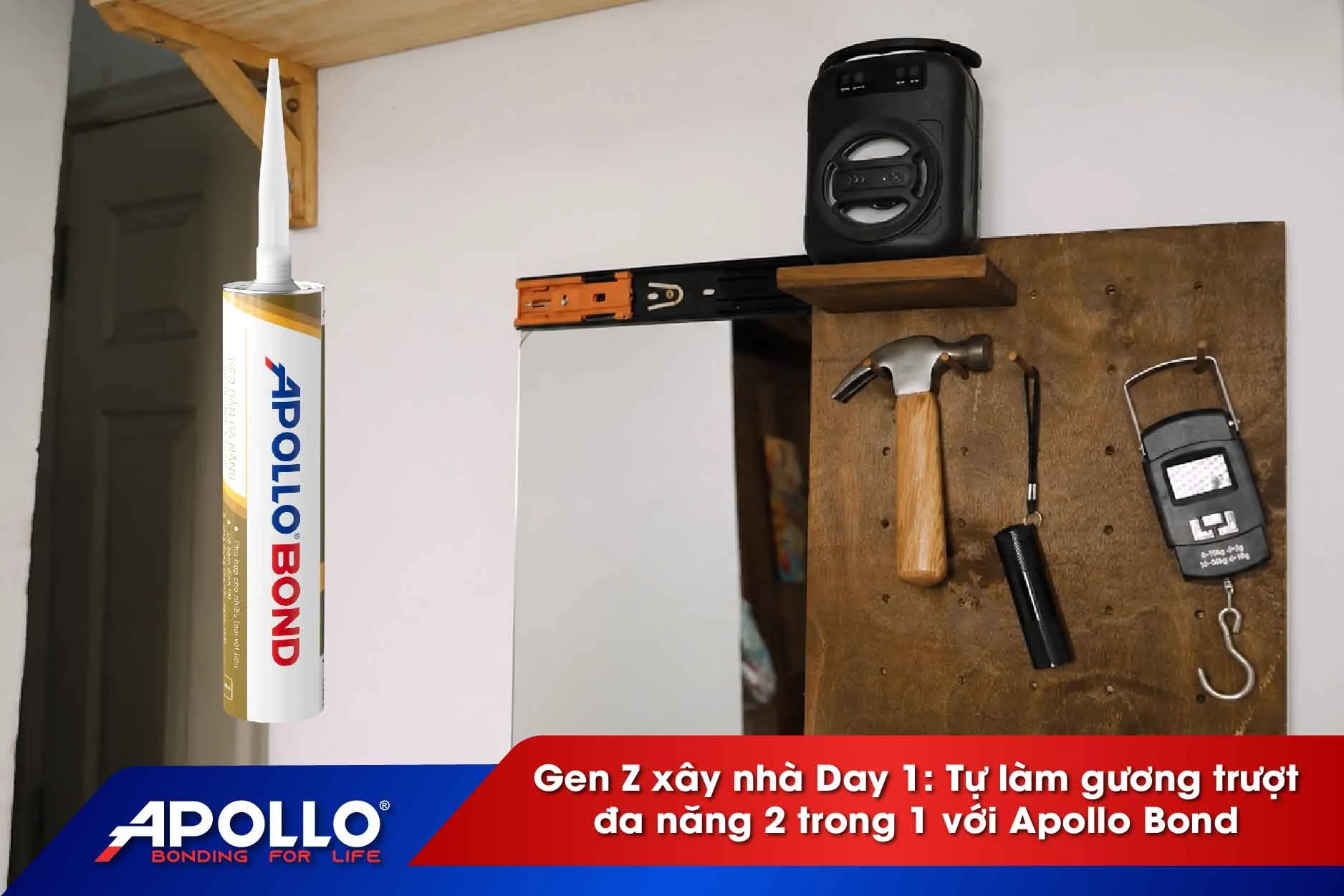Cách làm gương trượt đa năng 2 trong 1 với Apollo Bond