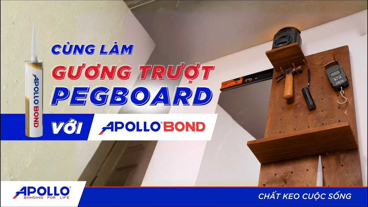 DIY Gương trượt đa năng Pegboard 2 trong 1 với Apollo Bond | Tháo vát hơn mỗi ngày