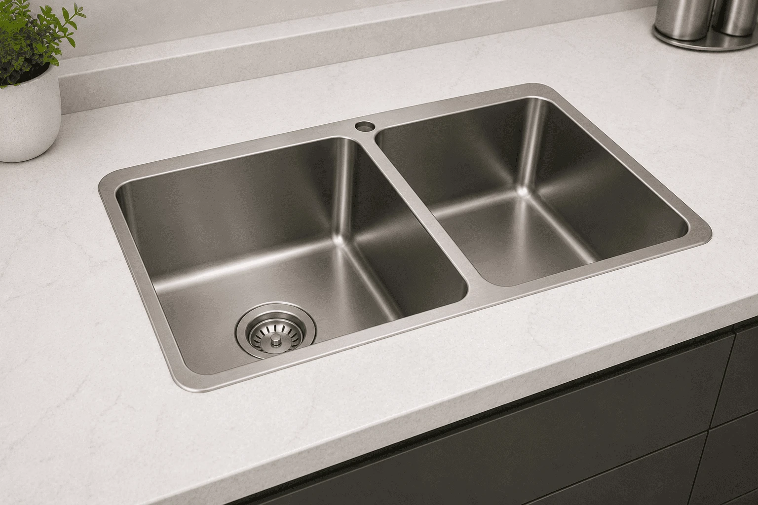 Chờ keo silicone khô hoàn toàn trước khi đưa bồn rửa chén inox vào sử dụng