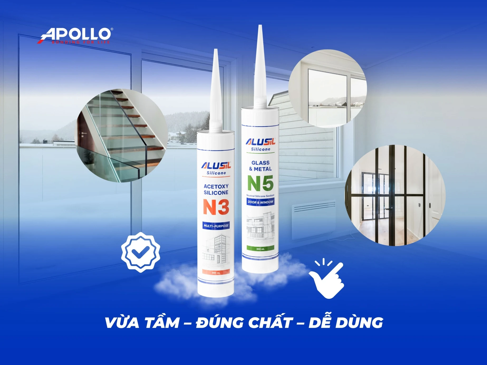Nhưng ứng dụng thực tế của keo nhôm kính giá rẻ Alusil