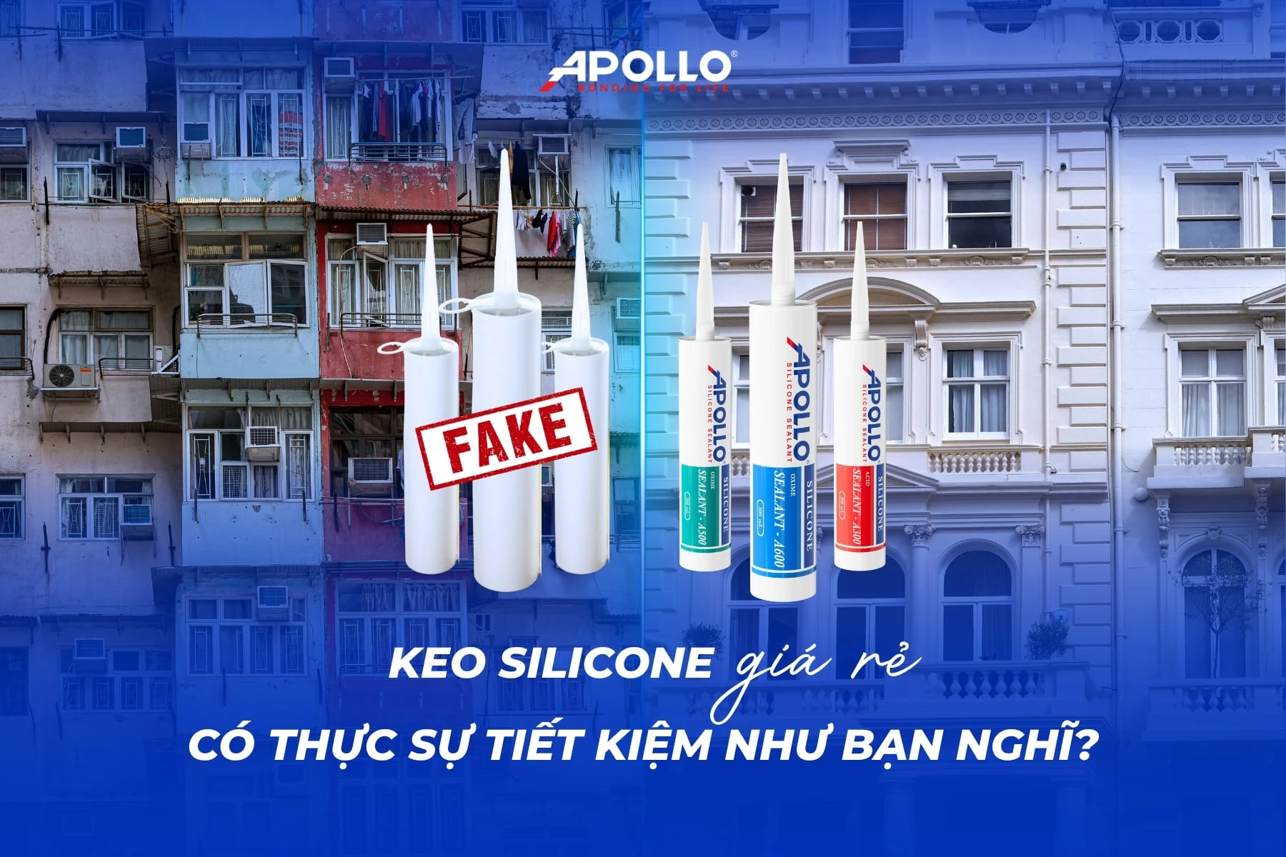 Keo silicone giá rẻ có thực sự tiết kiệm