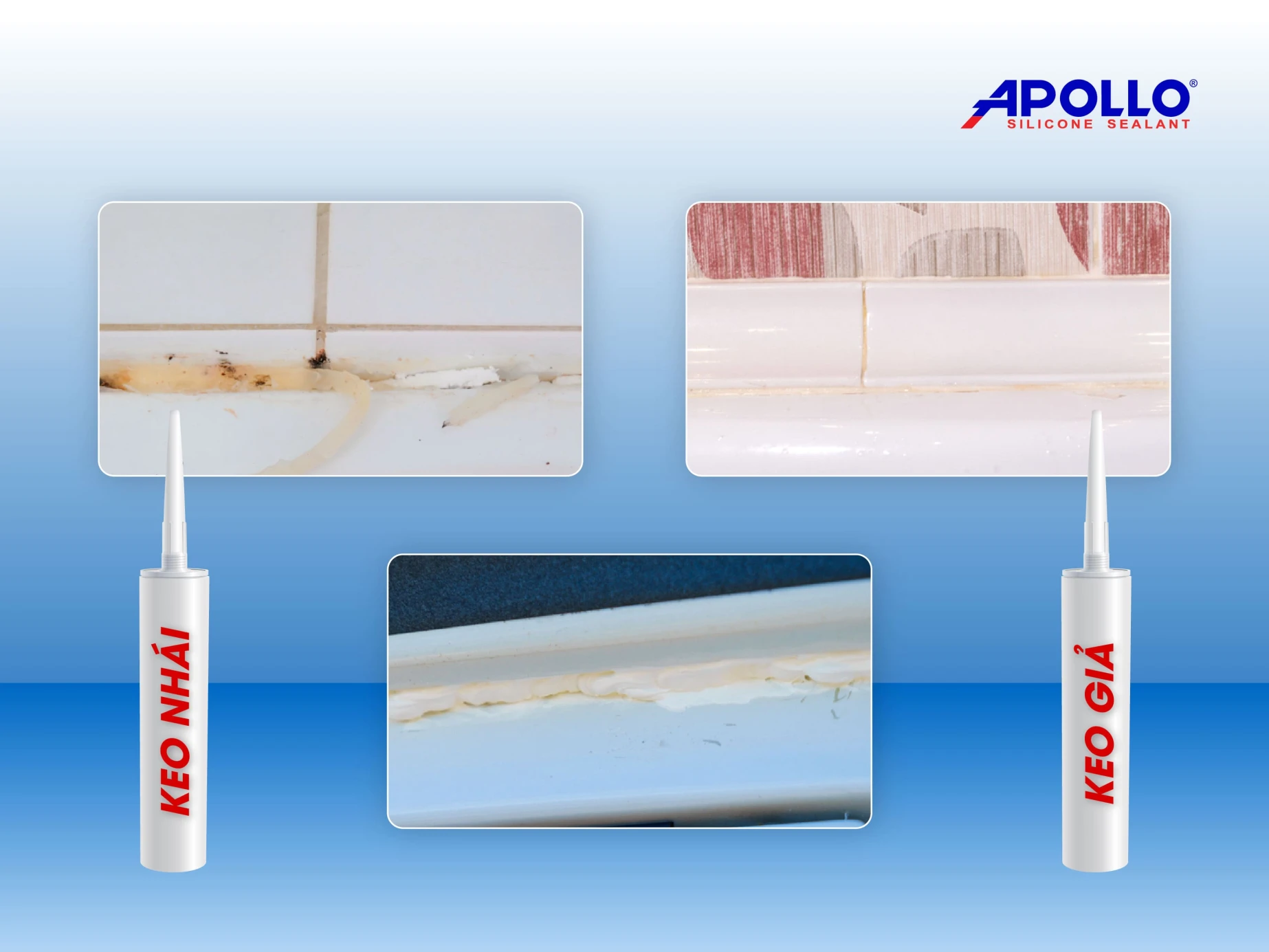 keo silicone chất lượng kém có thể khiến mối nối công trình xuống cấp nhanh chóng