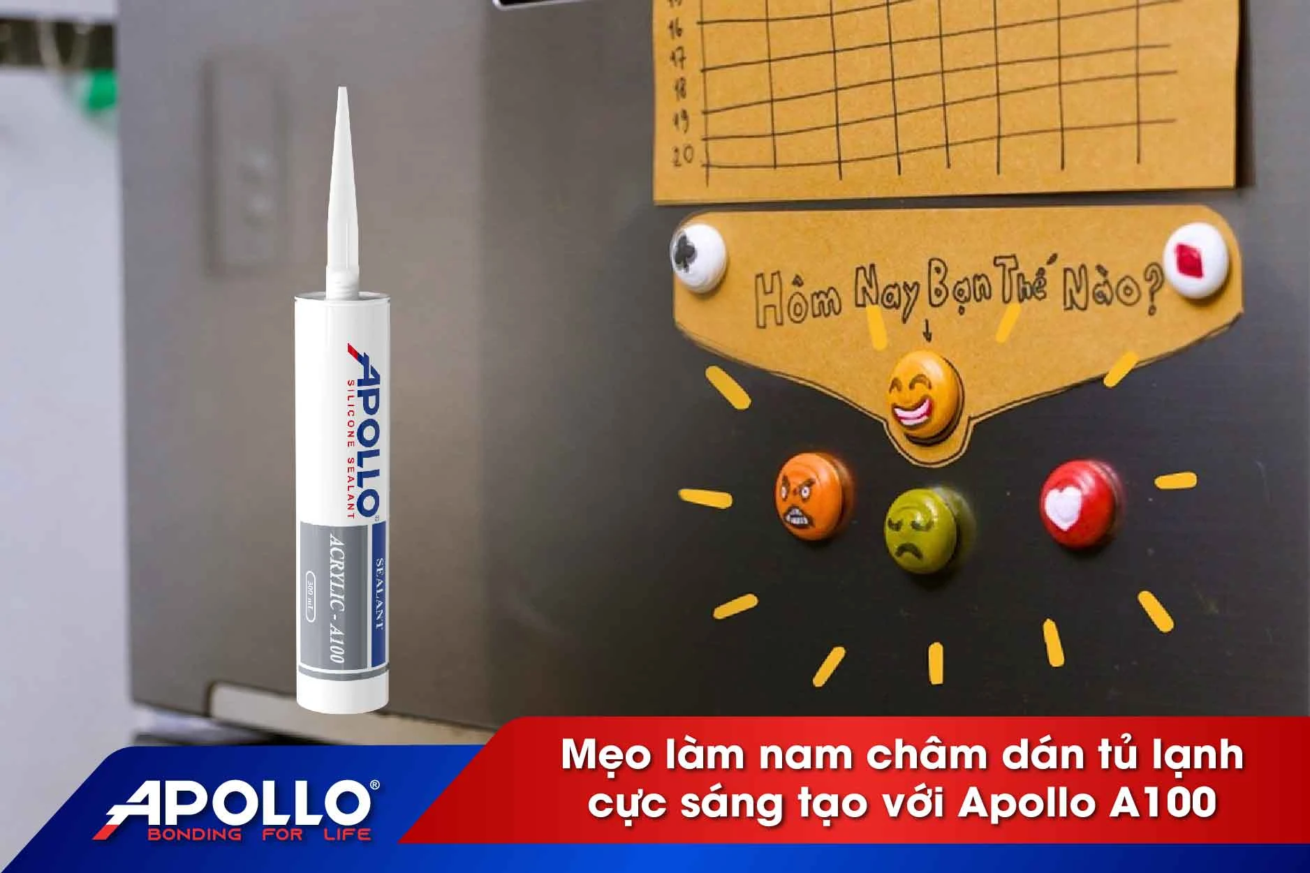 Cách làm nam châm dán tủ lạnh cực sáng tạo với Apollo A100