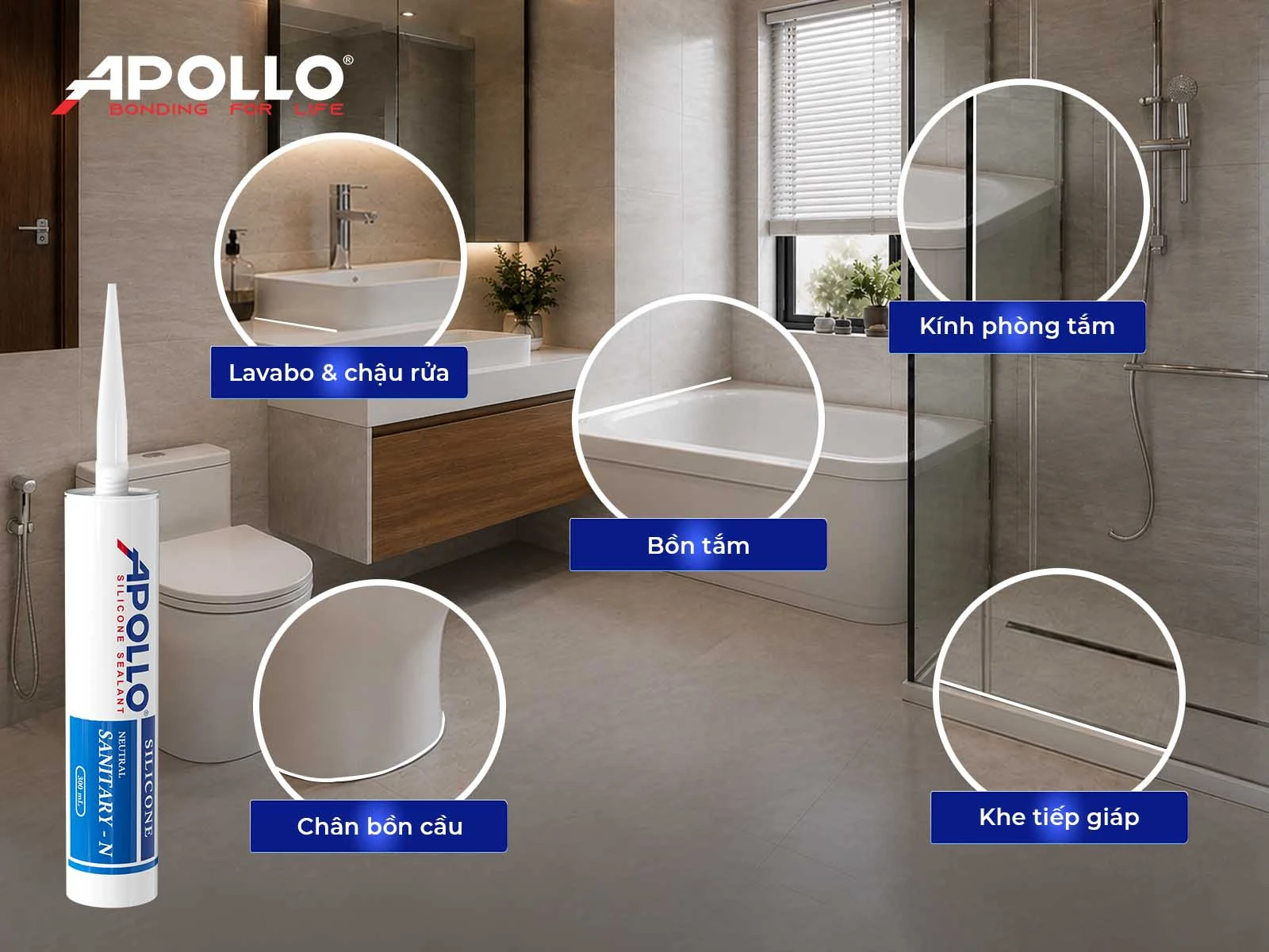 Những ứng dụng thực tế của Apollo Sanitary - N trong nhà tắm và nhà vệ sinh