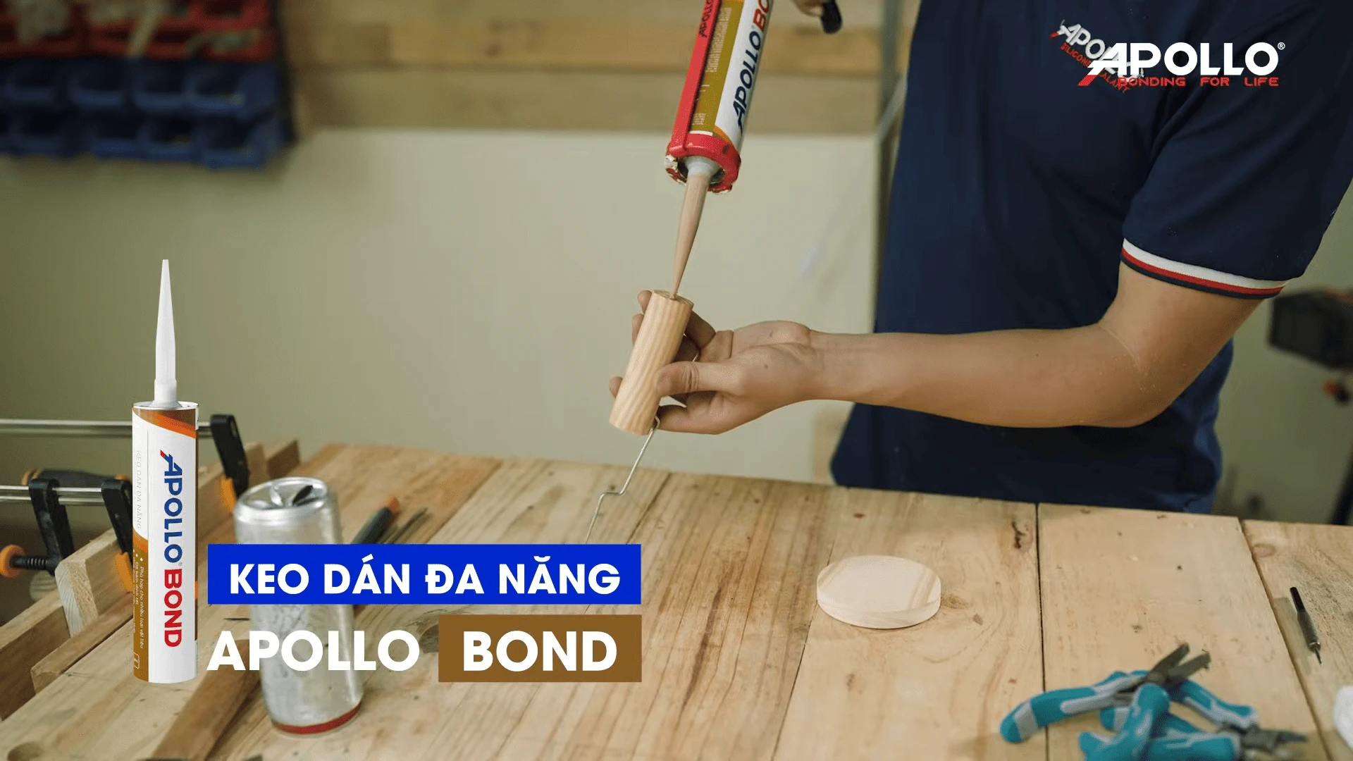 Apollo Bond được dùng để liên kết và cố định các chi tiết trong phần đế, giúp tạo thành bộ khung đỡ ổn định cho lồng đèn.