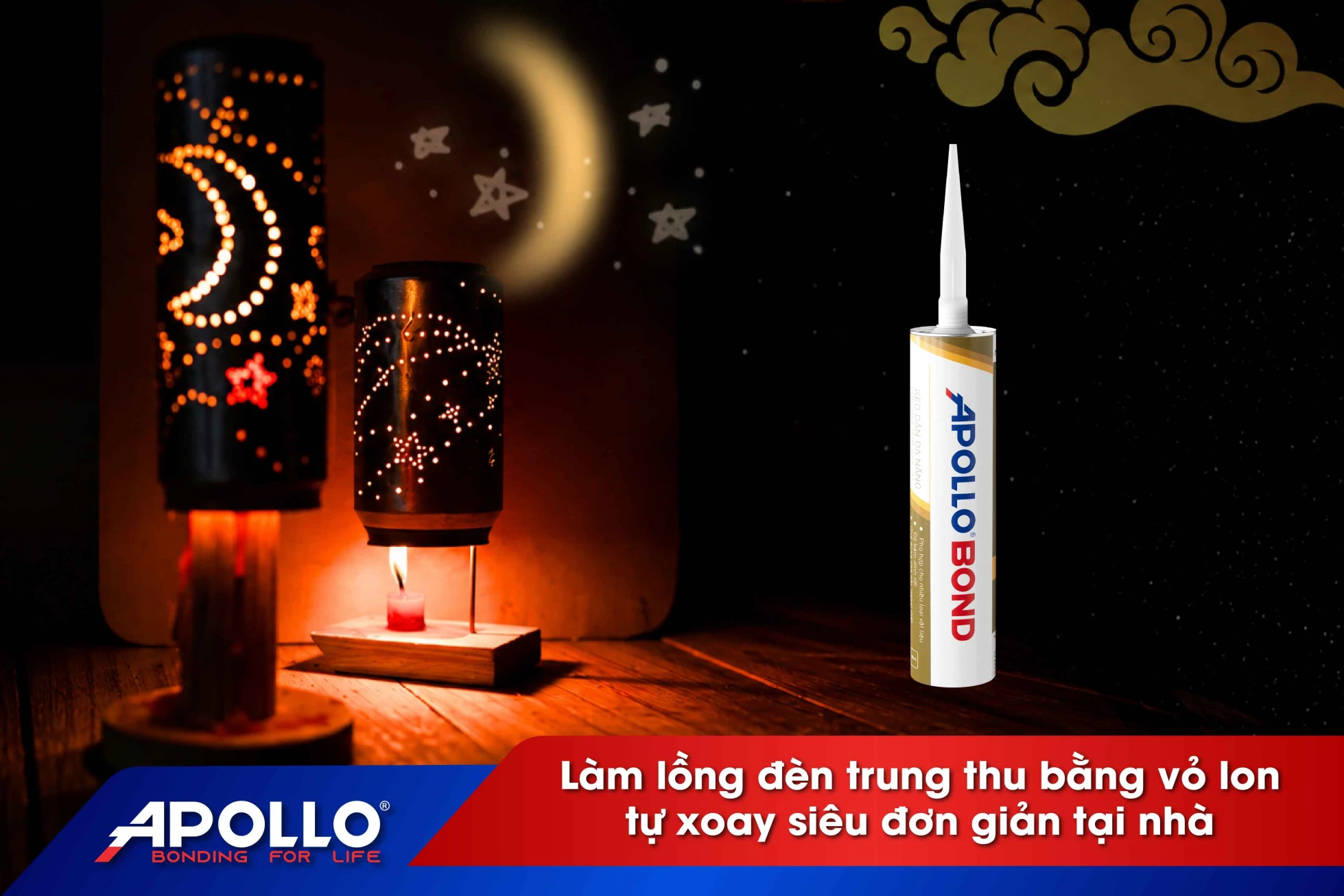 Cách làm lồng đèn trung thu bằng vỏ lon tự xoay tại nhà