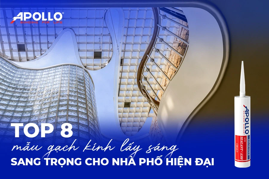 8 mẫu gạch kính lấy sáng sang trọng cho nhà phố hiện đại