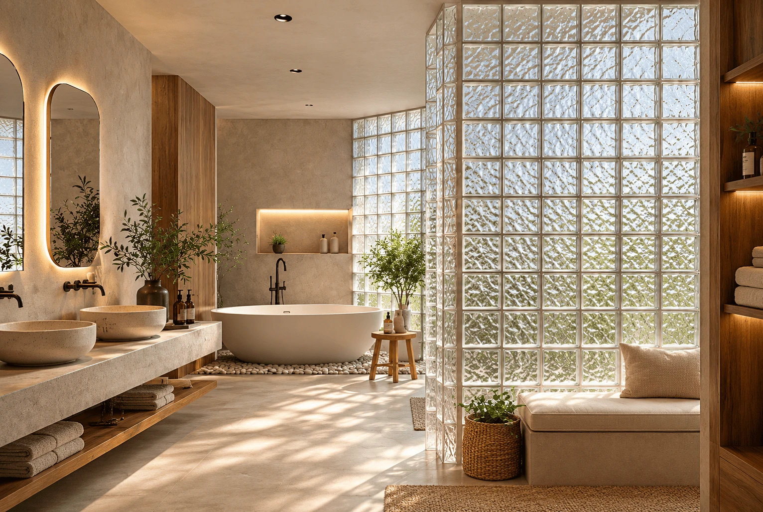 Gạch kính vân mây mang đến vẻ đẹp nhẹ nhàng, tinh tế và cảm giác thư giãn cho không gian