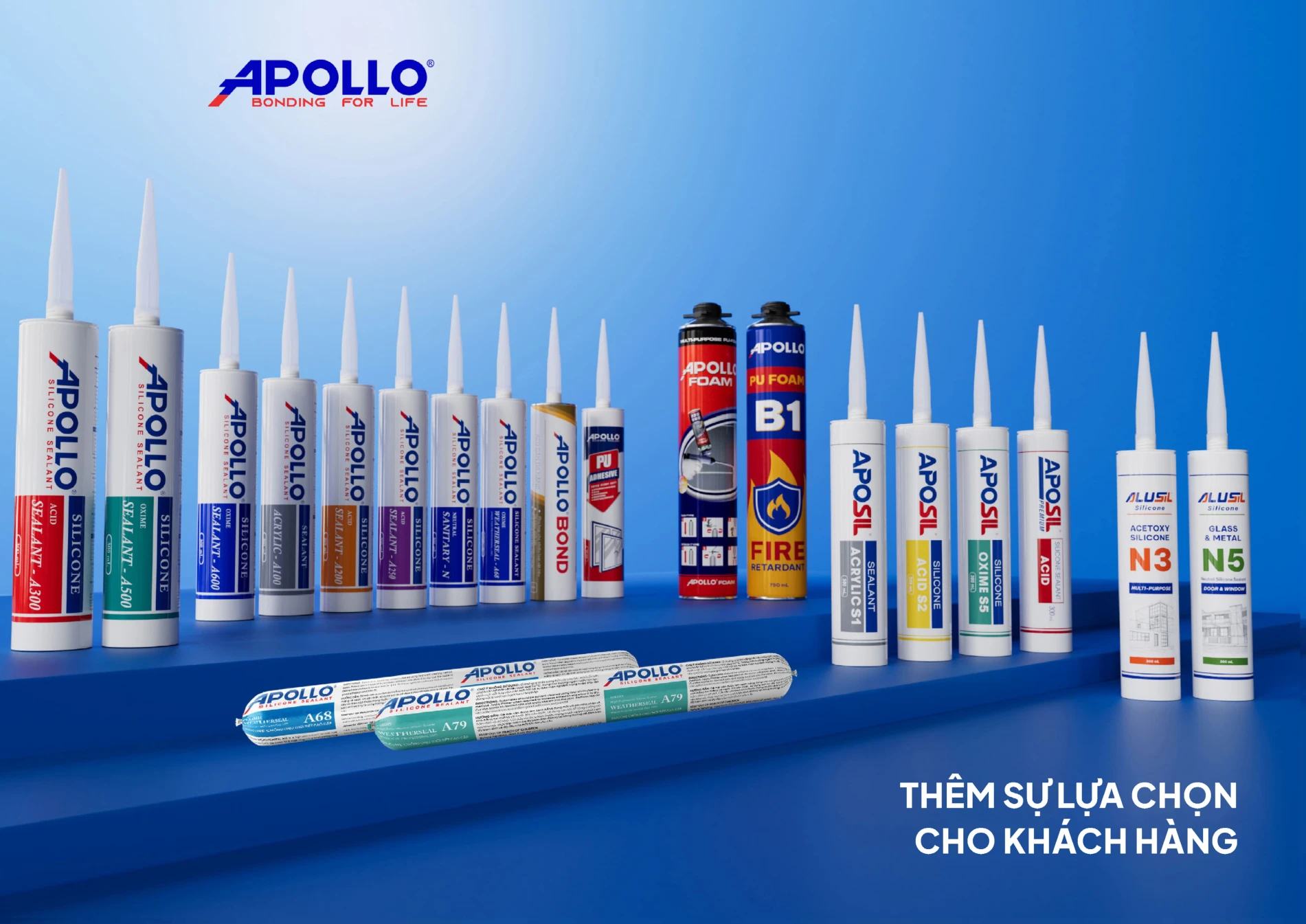 Các dòng sản phẩm ghi dấu ấn trên chặng đường hơn 20 năm dẫn đầu thị trường chất trám tại Việt Nam của Apollo Silicone