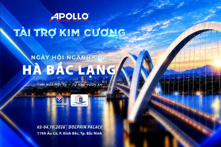 Apollo Silicone – Dấu ấn nhà tài trợ kim cương tại Ngày hội ngành cửa Hà Bắc Lạng 2026