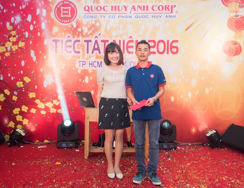 Celebrating New Year Party at Quoc Huy Anh