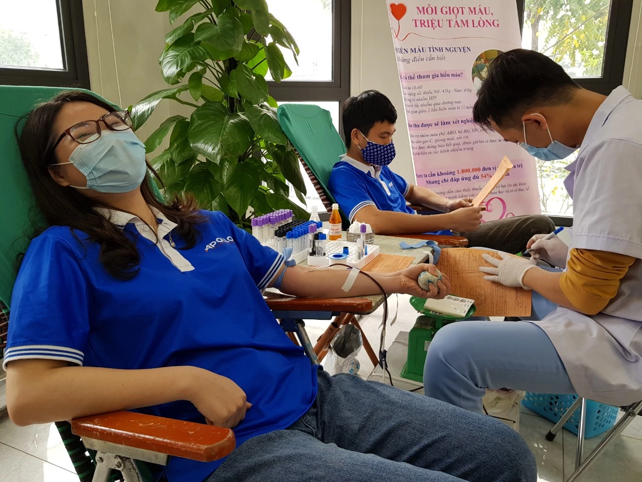 Donating blood helps patients in need of blood for treatment at Viet Duc Hospital