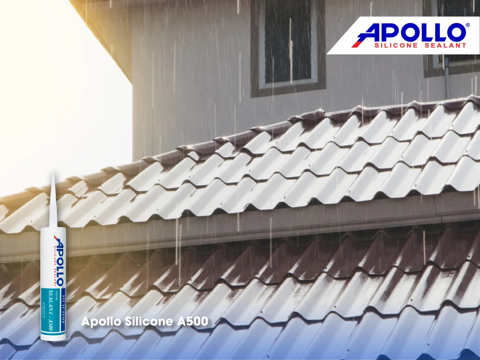 Apollo Silicone A500 sẽ giúp bạn giải quyết những vấn đề trám trét chống thấm ở trong nhà lẫn ngoài trời