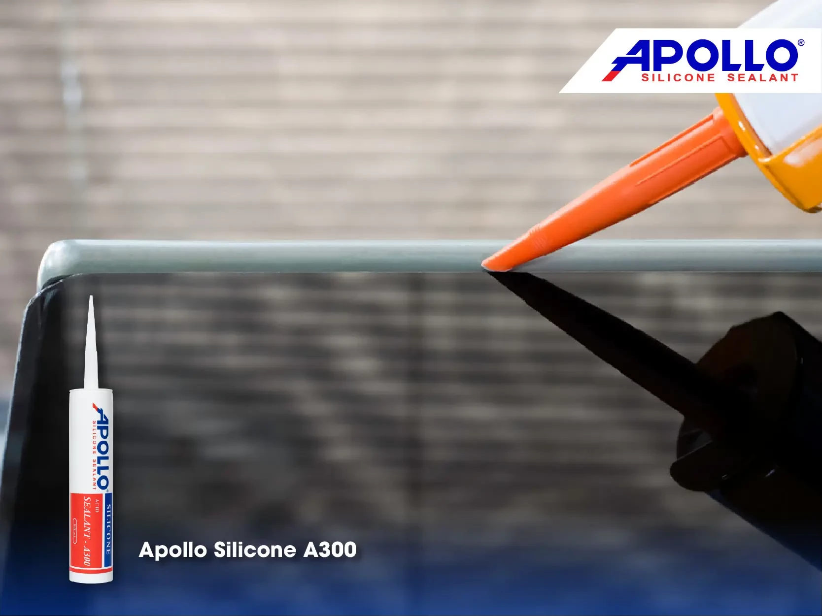 Apollo Silicone A300 chuyên dùng kết dính bề mặt kính