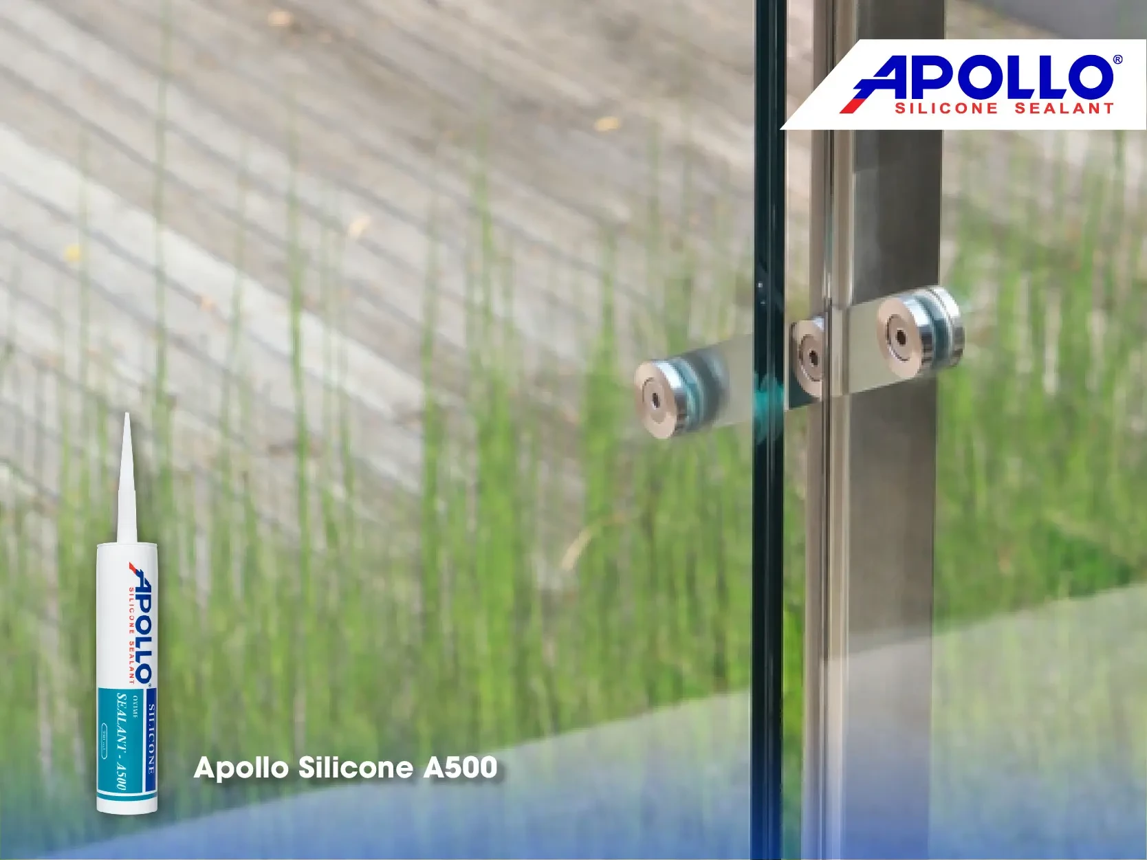 Apollo Silicone được ứng dụng phổ biến trong các công trình thi công cửa kính ngoài trời