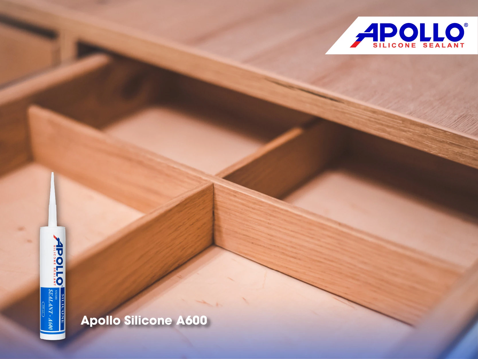 Chất keo silicone màu gỗ được dùng để trám, trét và dán những đồ nội thất gỗ