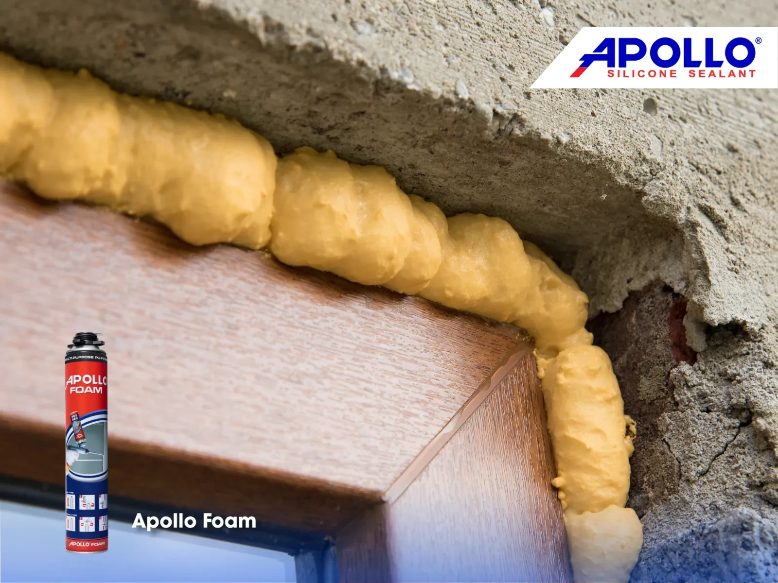 Apollo Foam được dùng để trám trét những vết nứt, khe hở có kích thước lớn