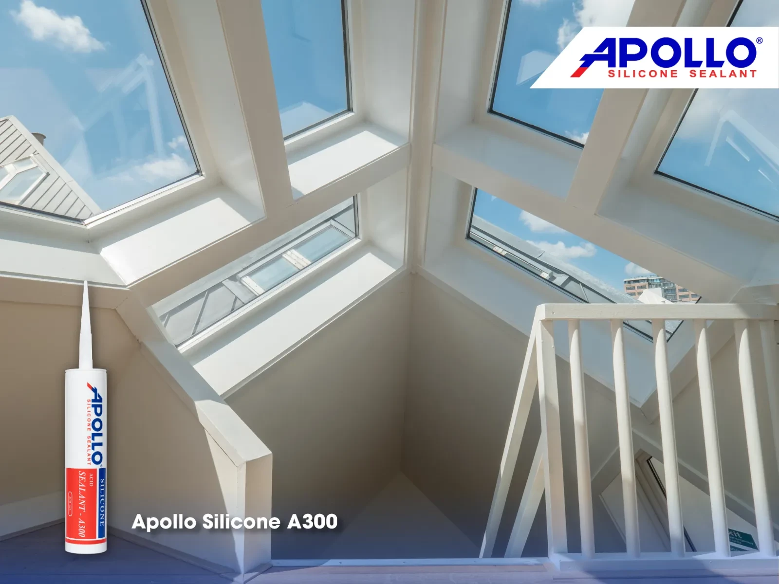 Dòng sản phẩm Apollo Silicone A300 sẽ giúp bạn giải quyết vấn đề kết dính trên bề mặt kính