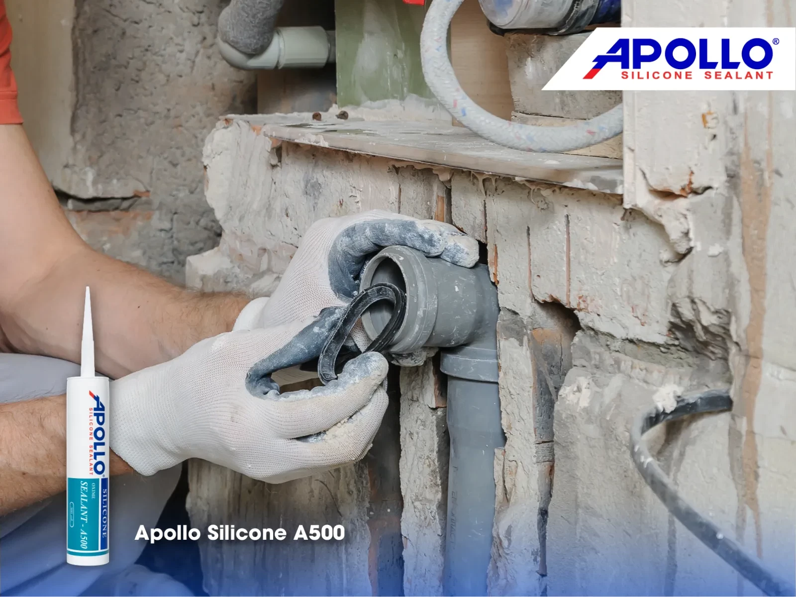 Apollo Silicone Sealant A500 là chất trám cao cấp gốc trung tính phù hợp với mọi bề mặt vật liệu