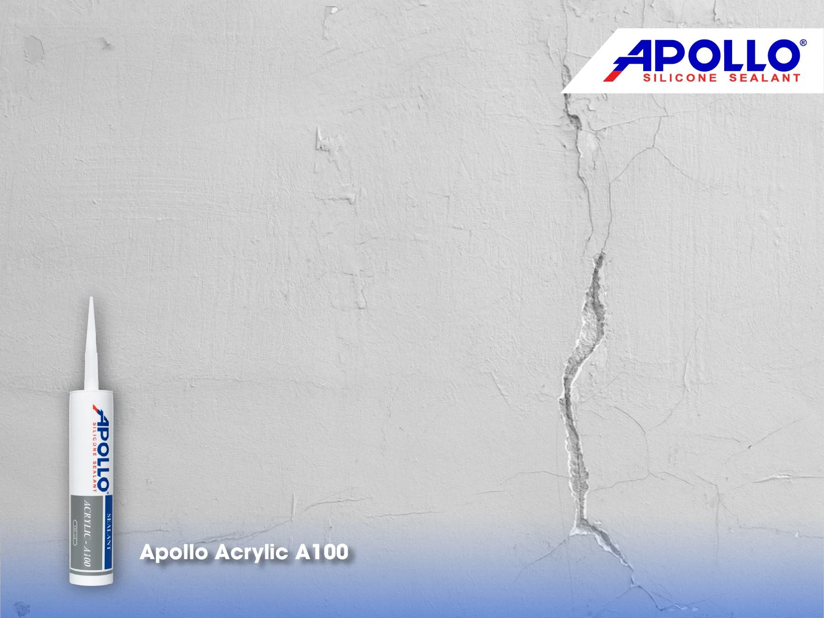Apollo Acrylic A100 chuyên gia xử lý, trám kín các vết nứt tường