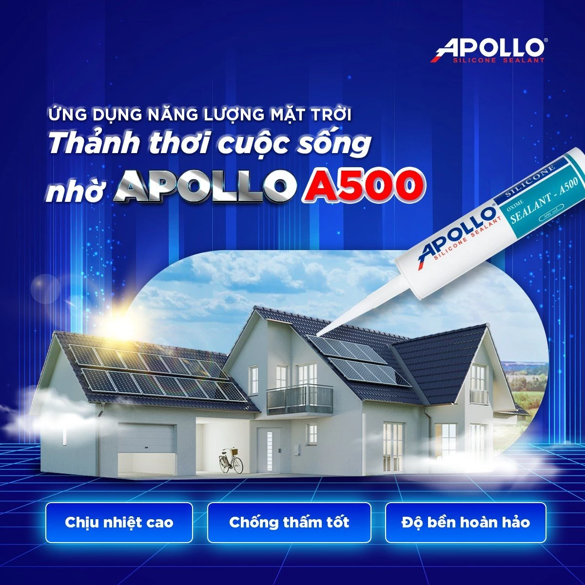 Apollo Silicone A500 được nhiều thợ thầu lành nghề tin dùng vì nhiều ưu điểm vượt trội 