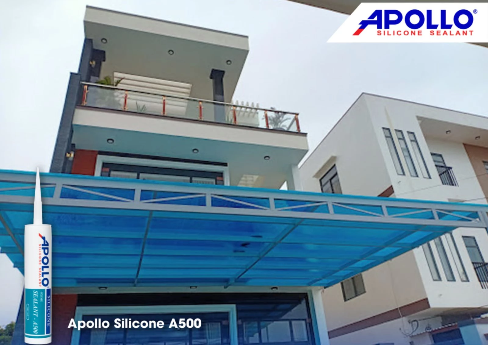Apollo Silicone A500 chống lại tất cả thách thức của thời tiết giữ cho mái hiên luôn mới mẻ và bền bỉ