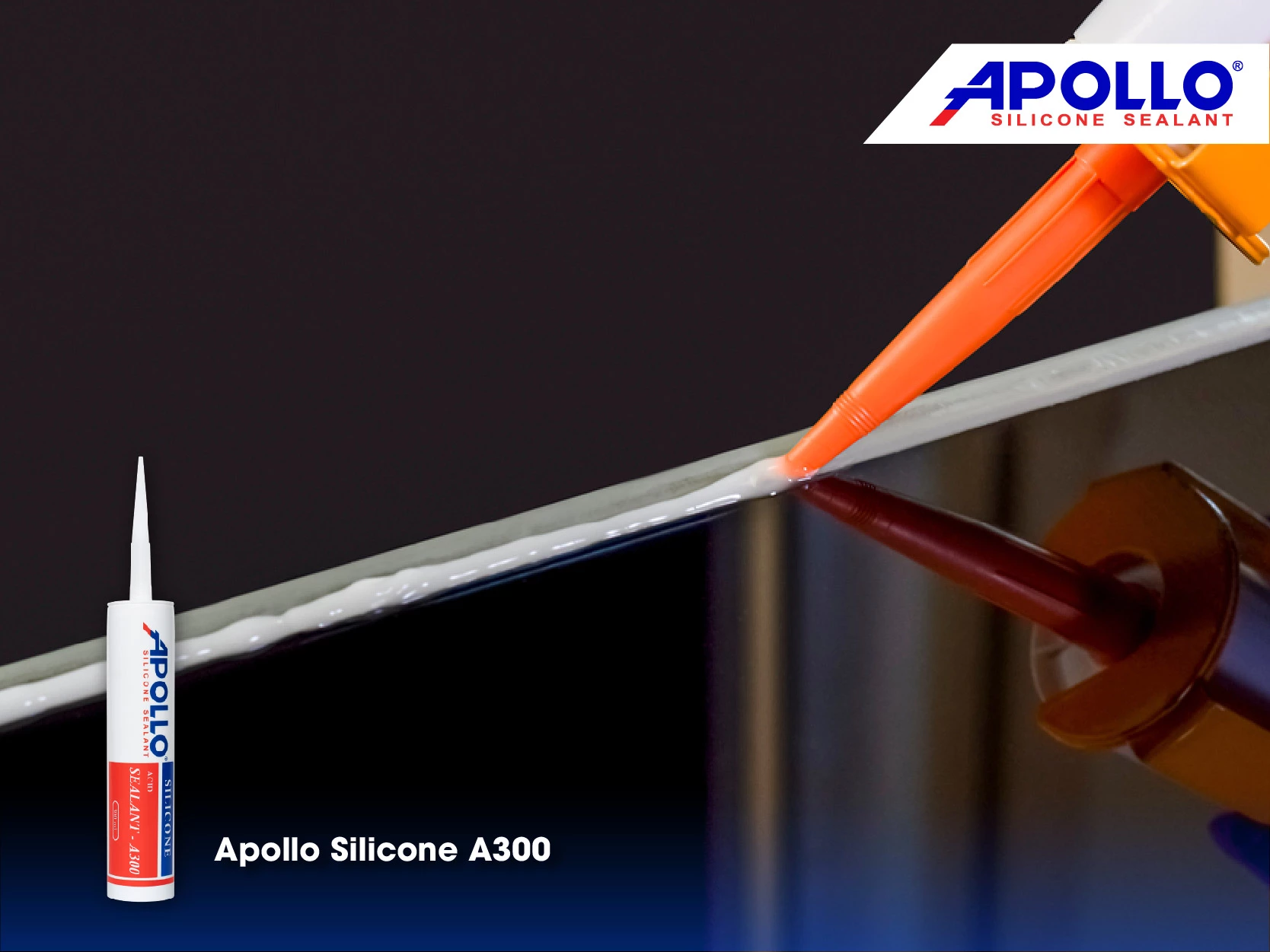 Apollo Silicone A300 được ưu ái gọi là Vua keo kính vì những ưu điểm tuyệt vời khi dùng cho bề mặt kính