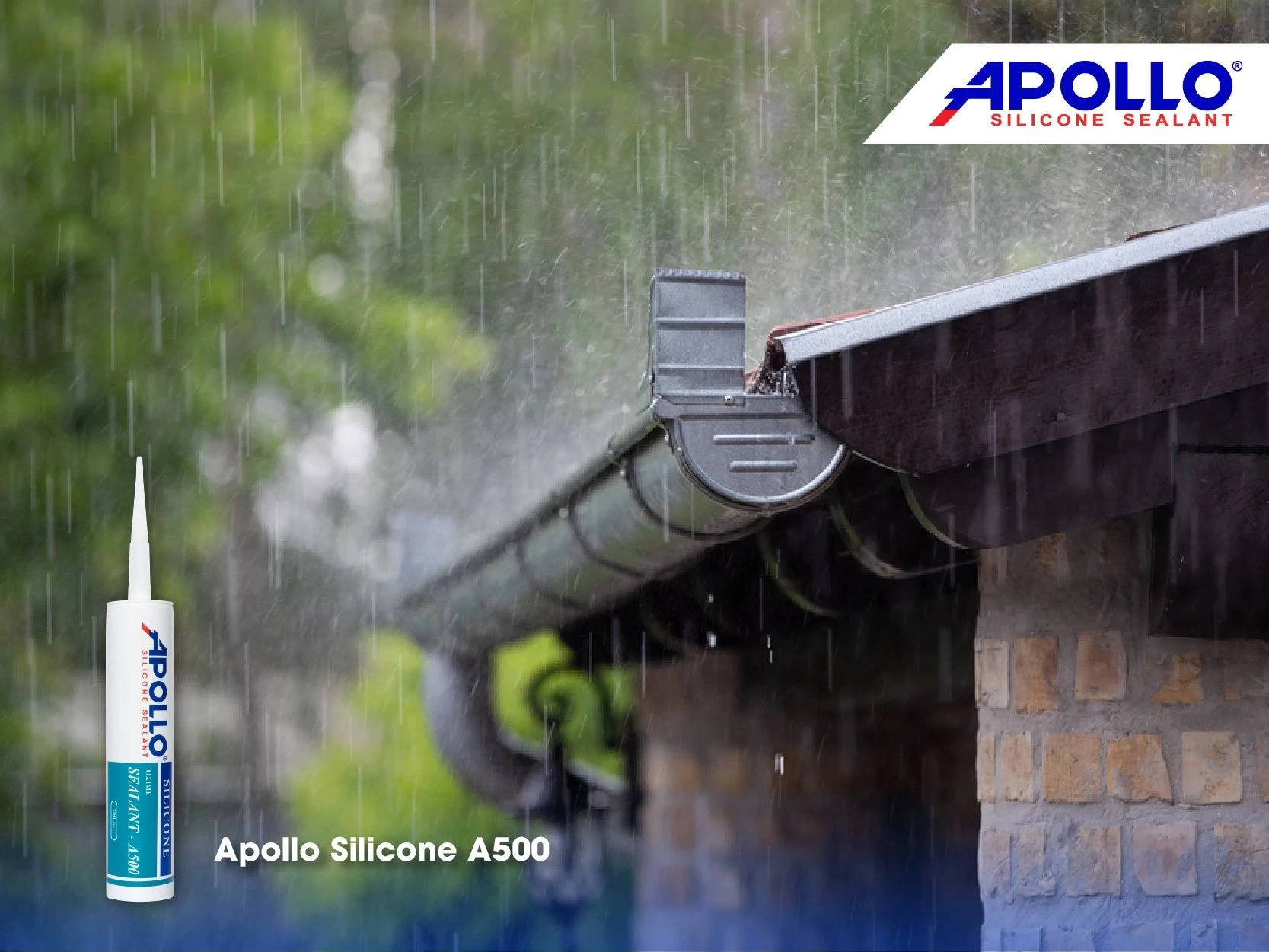 Apollo Silicone A500 là keo chống thấm mái tôn vượt trội được nhiều thợ thầu tin dùng