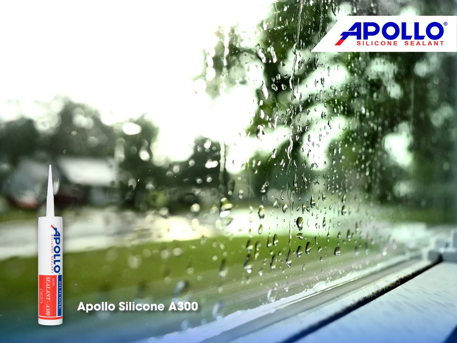 Mối nối cửa sổ kính cần được trám bởi những sản phẩm keo silicon chống thấm nước chất lượng cao như Apollo A300