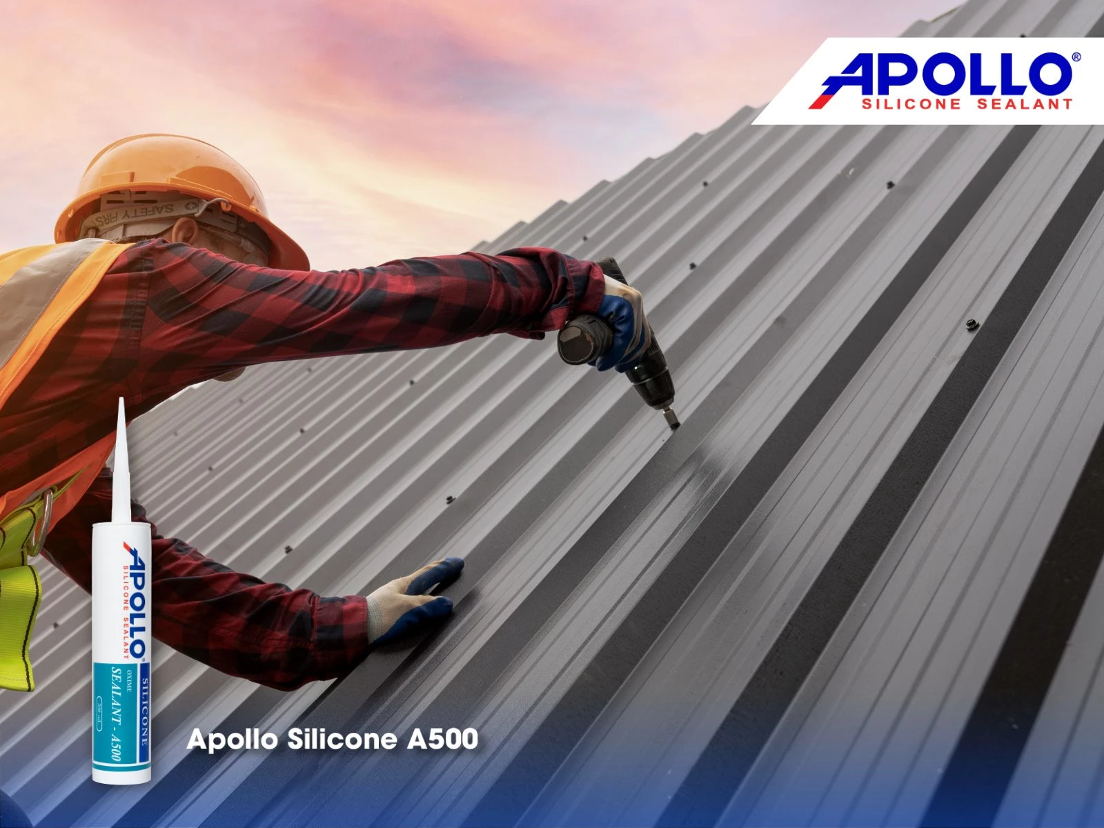 Apollo Silicone A500 mang lại hiệu quả chống thấm lỗ đinh mái nhà hiệu quả, vượt trội