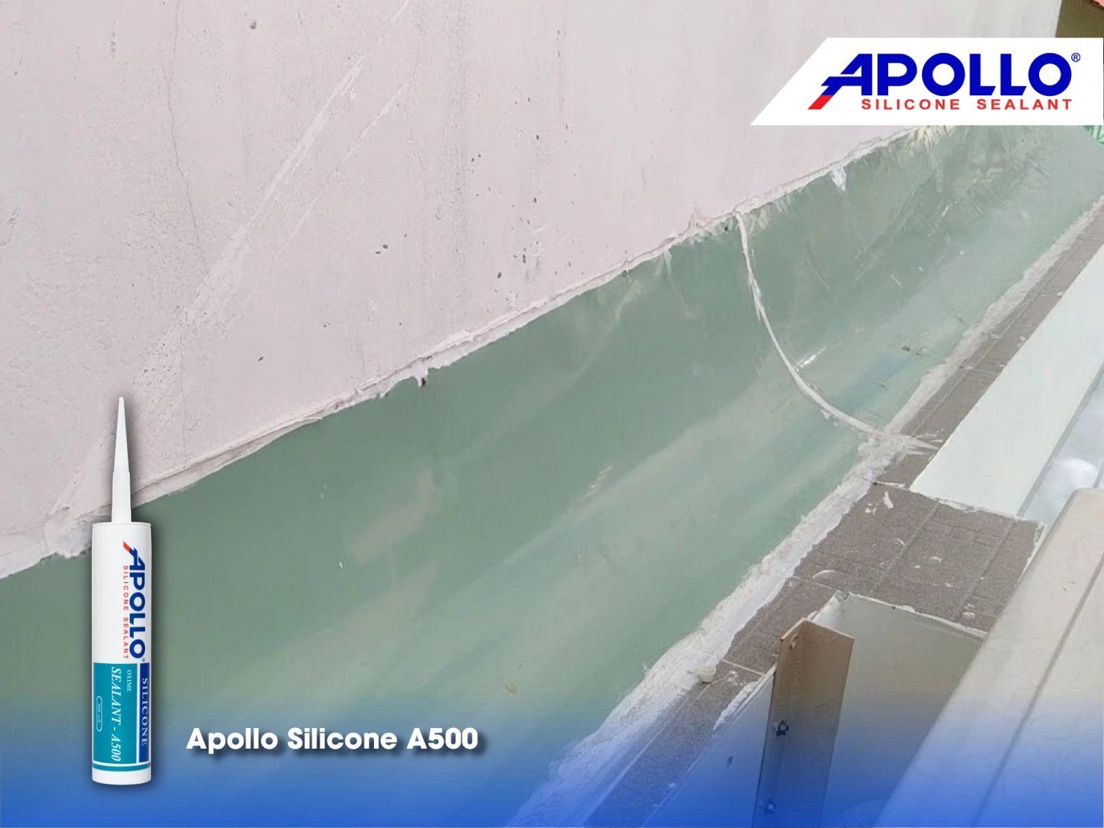 Sử dụng Apollo Silicone A500 thi công chống thấm con lươn