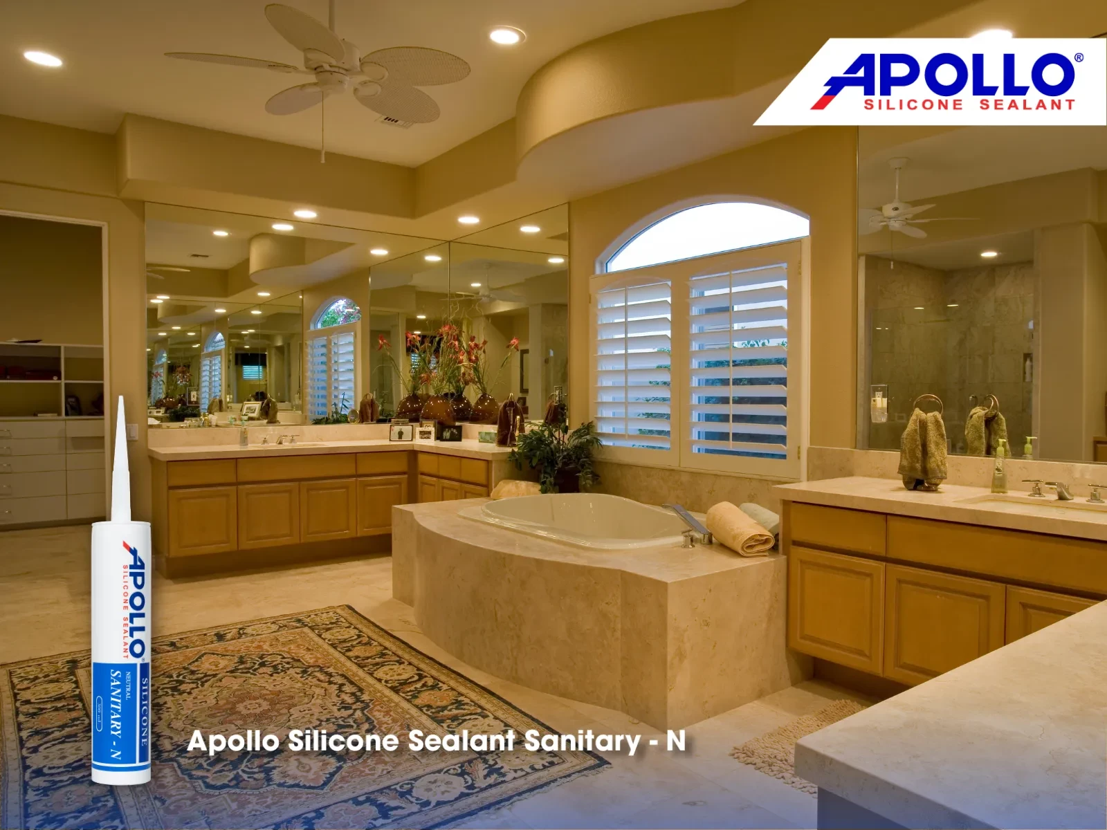 Sản phẩm chuyên dụng cho khu vực phòng tắm Apollo Sanitary - N sẽ đem đến hiệu quả chống thấm và thẩm mỹ cao cấp