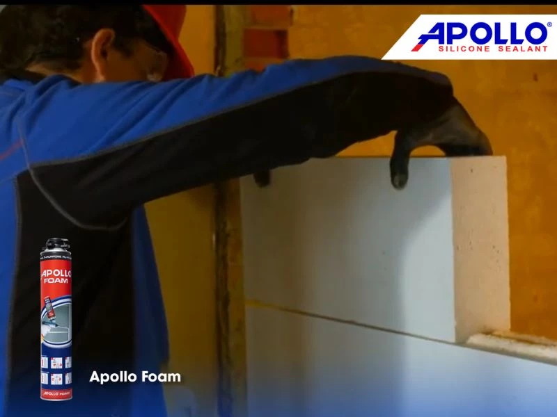 Keo Apollo PU Foam nâng cao khả năng cách âm, cách nhiệt cho quá trình thi công dán gạch AAC