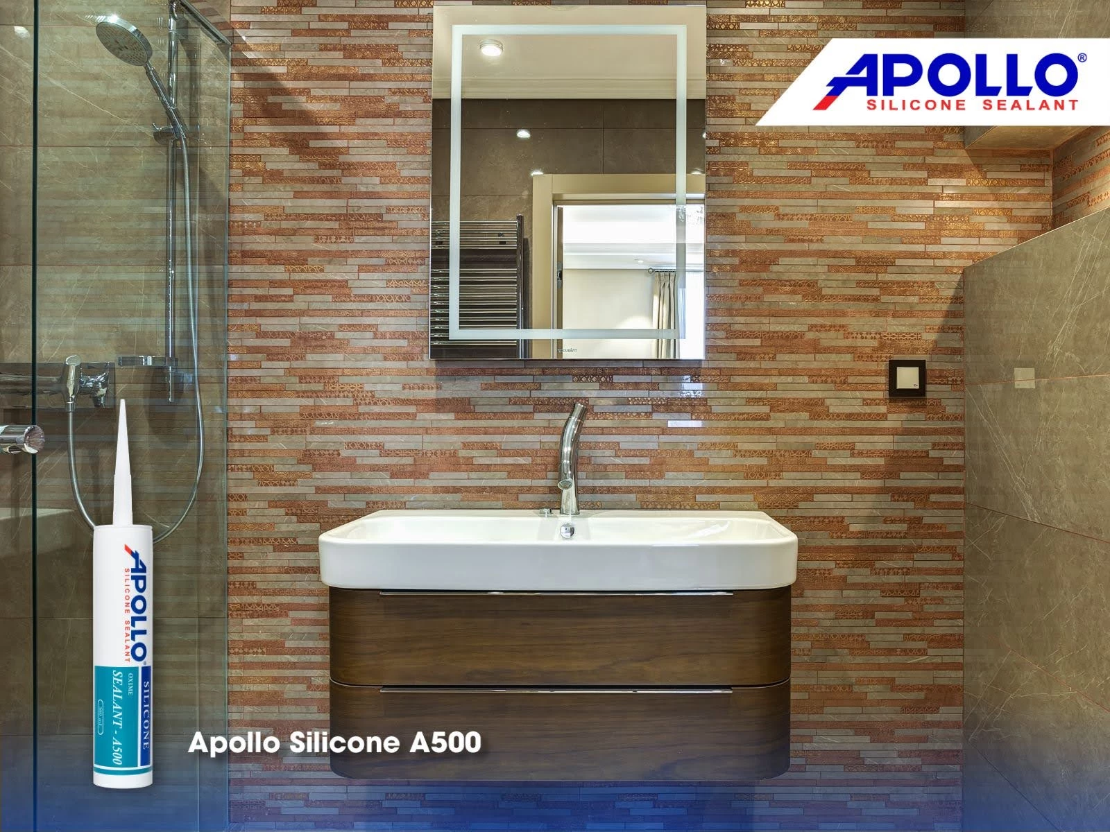 Apollo A500 có thể sử dụng cho nhiều các bề mặt khác nhau như gỗ, gạch, nhựa, kim loại, gương...