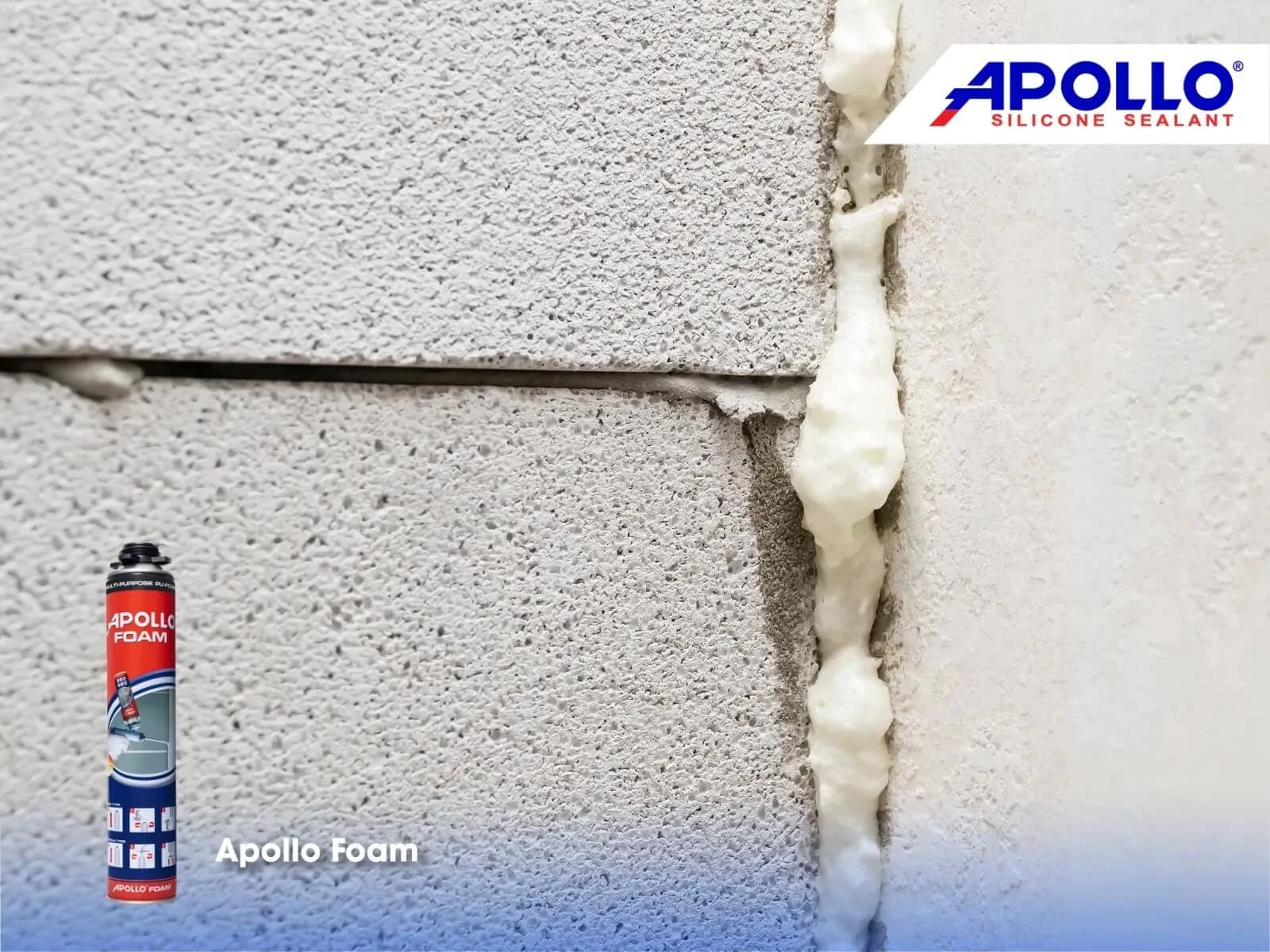 Keo bọt nở Apollo PU Foam có nhiều tính chất vượt trội đem lại khả năng trám trét hiệu quả