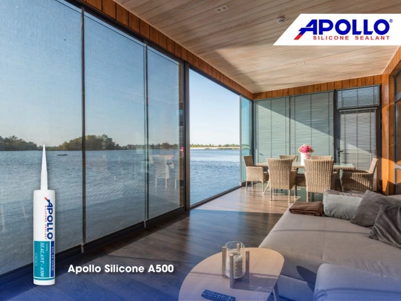 Apollo Silicone A500 - Chất trám chống thấm phù hợp cho cửa nhôm kính