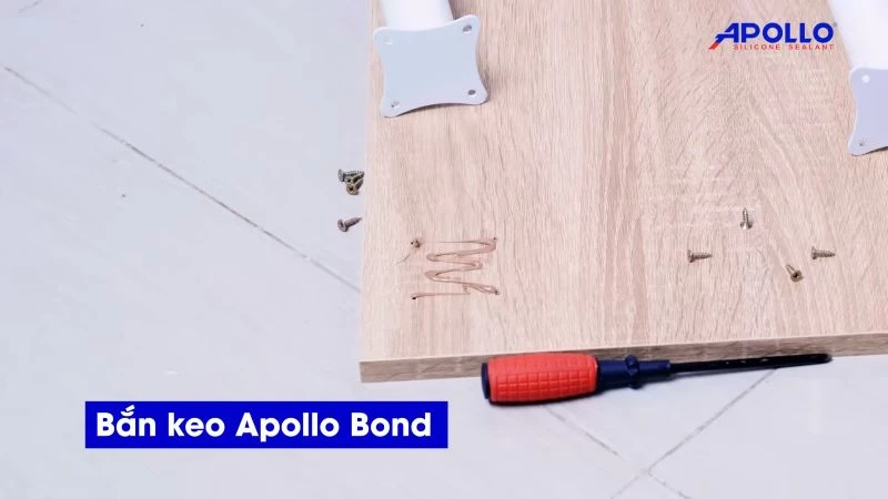 Bắn keo Apollo Bond tại vị trí cần cố định theo hình ziczac để nâng cao hiệu quả dán dính