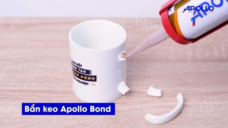 Keo đa năng Apollo Bond hoạt động tốt với bề mặt sứ, thủy tinh…